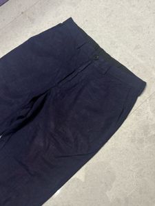 Mens Linen Navy Blue Trousers