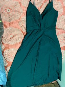 Elegant Teal Slip Dress