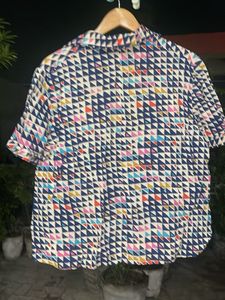 Colorful Geometric Print Top