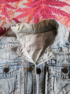 Light Wash distressed Denim Jacket