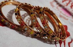 Colorful Beaded Bangle Set(2.6)