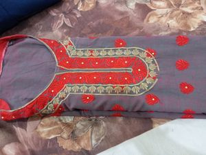 Red embroidery Kurti