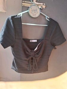 Cute Black Crop Top