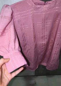 Chic Pink Puff Sleeve Top