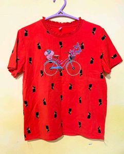 Cute rush Bunny Print T-Shirt