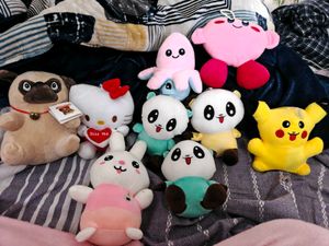 9 Assorted Plush Toy Bundle