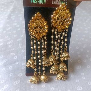 Luxor gold plated Jhumka Earrings