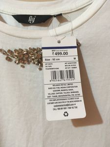 White Top With Stonework (Tag Intact)