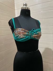 Imported Leopard Print Bikini Top