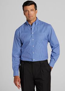 Imported Classic Blue Gingham Button-Down Shirt