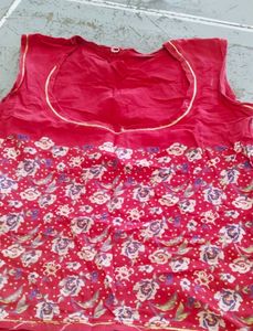 red lehenga suit