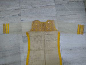 Embroidered Yellow Kurta Set