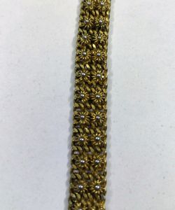 Bracelet metal golden with flower unique/stylish