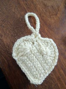 Handmade Crochet Heart Charm