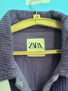 ZARA Purple Corduroy Button-Up Jacket