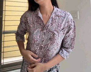 Floral Print Button-Down Shirt