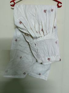 🆕 Red Embroidered Kurti Set