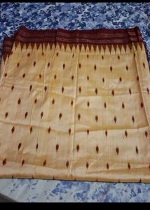 Elegant Beige &amp; Maroon Saree