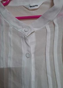 Elegant White Sheer Blouse