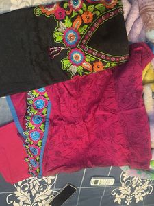 Elegant Black Embroidered Kurta Set