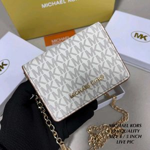 MK WALLET WITH CHAIN SLING,CROSSBODY WD BOX