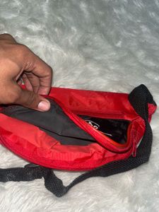 Red Signature Mink Blanket Fanny Pack