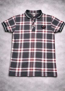 Men's Plaid Polo Shirt