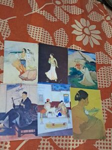 6 Vintage Art Prints postcard Collection