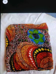 Vibrant African Print Saree