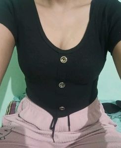 Cute Black Top woolen