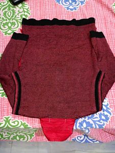 Men's Red V-Neck Sweater Vest for 8-10 year old