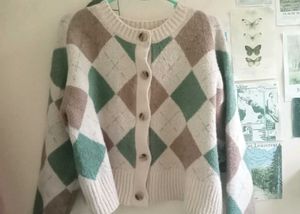 Argyle warm Cardigan