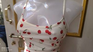 Cute Cherry Print Summer Romper