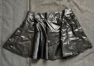 Korean Style Faux Leather Skirt
