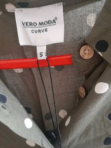 Olive Polka Dot Shirt Dress