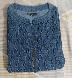 Blue Denim Tunic Top