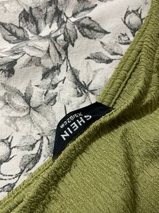 Olive Green Textured Sleeveless Top