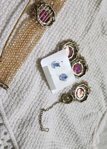 Majenta Pink Premium Crystal Bead Necklace