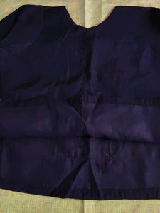 Black Kurta with Red &amp; White Embroidery