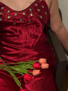 Sparkling Red Ethnic Gown