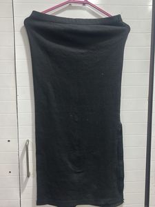 Classic Black slit Maxi Skirt