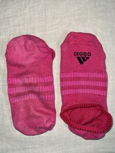 Adidas Pink Striped Socks