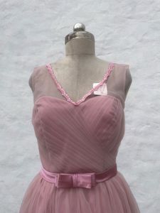 Chic Pink Tulle Party Dress