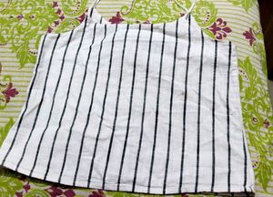 Striped Button-Up Camisole Top