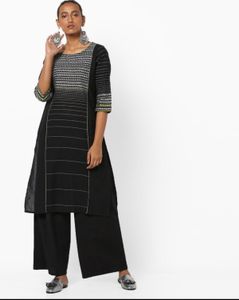 Aurelia Black Printed Kurta – Elegant