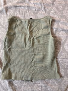 Ribbed Zipper Tank Top