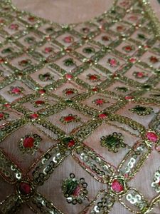 Elegant Peach Embroidered Kurta Set