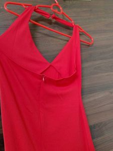 Stunning Red Maxi Dress with High Slit