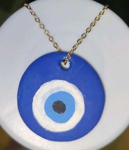 Blue Evil Eye Pendant Necklace