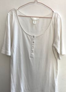 H&amp;M Scoop Neck Ribbed Top